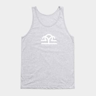 Aries and Libra Double Zodiac Horoscope Signs (White) Tank Top